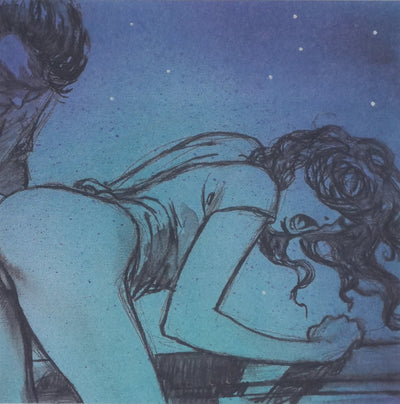 Milo MANARA : Etreinte étoilé, Lithographie originale signée