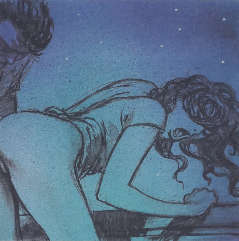 Milo MANARA : Etreinte étoilé, Lithographie originale signée