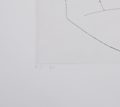 Pablo PICASSO : Les 156, Filles entre elles, dont une avec une fleur, Gravure originale signée