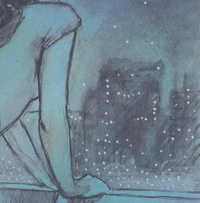 Milo MANARA : Moment intime sous les étoiles, Lithographie originale signée
