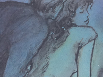 Milo MANARA : Moment intime sous les étoiles, Lithographie originale signée