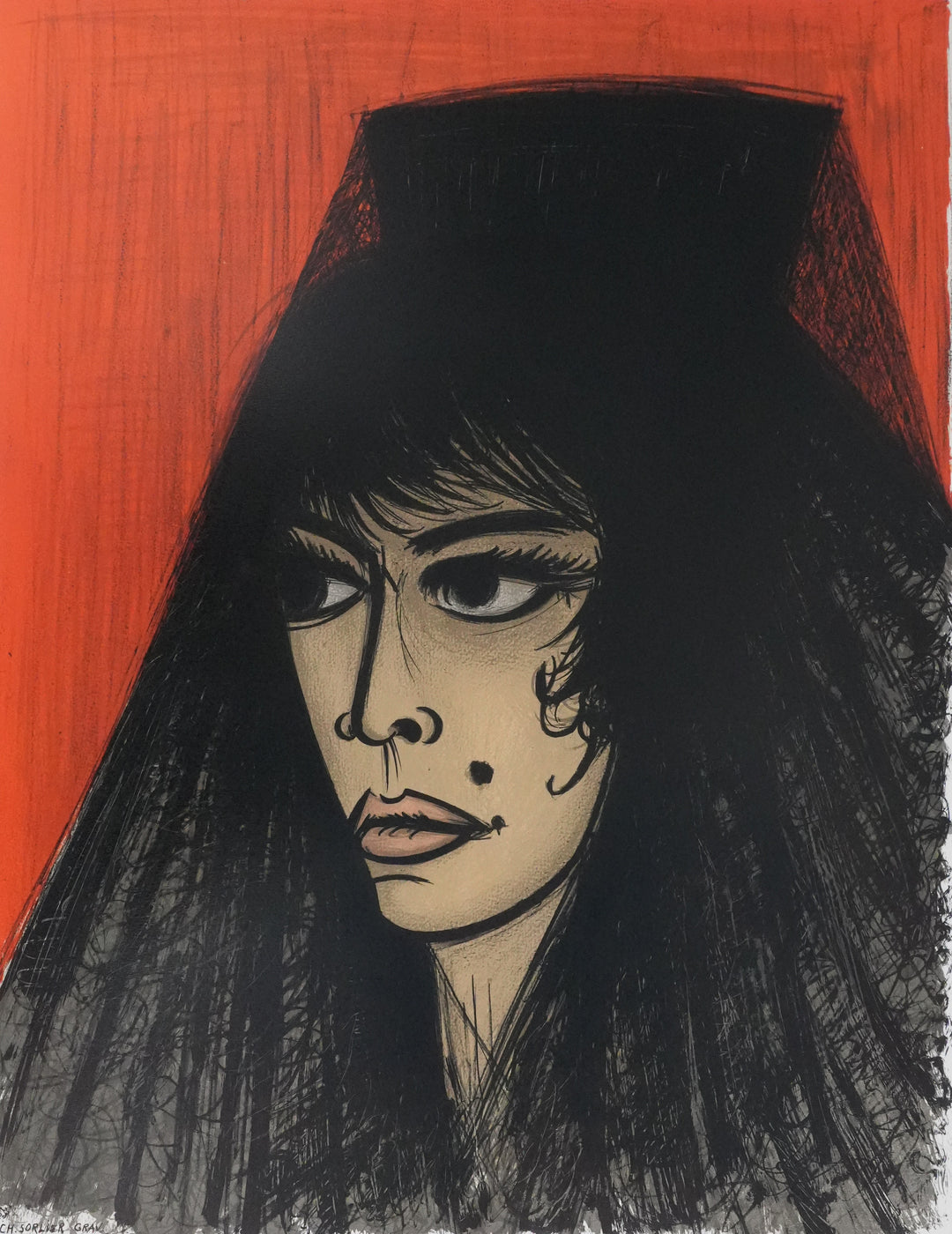 Bernard BUFFET: Carme, Original engraving – art.paris