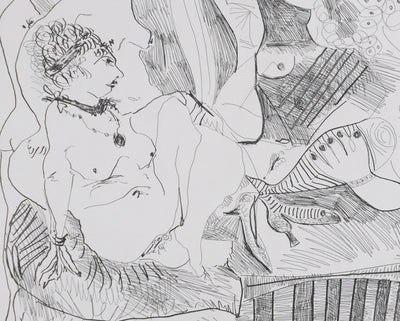 Pablo PICASSO : Les 156, Degas visionnaire, Fille écoutant…, Gravure originale signée