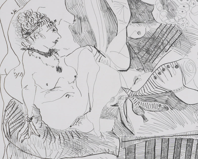 Pablo PICASSO : Les 156, Degas visionnaire, Fille écoutant…, Gravure originale signée