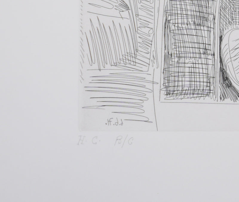 Pablo PICASSO : Les 156, La Maison Tellier. Deux filles fantasmant : Salomé dansant… , Gravure originale signée