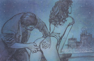 Milo MANARA : Frisson nocturne, Lithographie originale signée