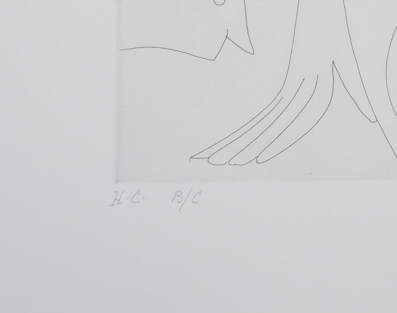 Pablo PICASSO : Les 156, La Fête de la patronne. Fleurs et baisers…, Gravure originale signée