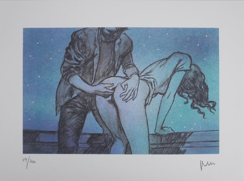 Milo MANARA : Passion nocturne, Lithographie originale signée