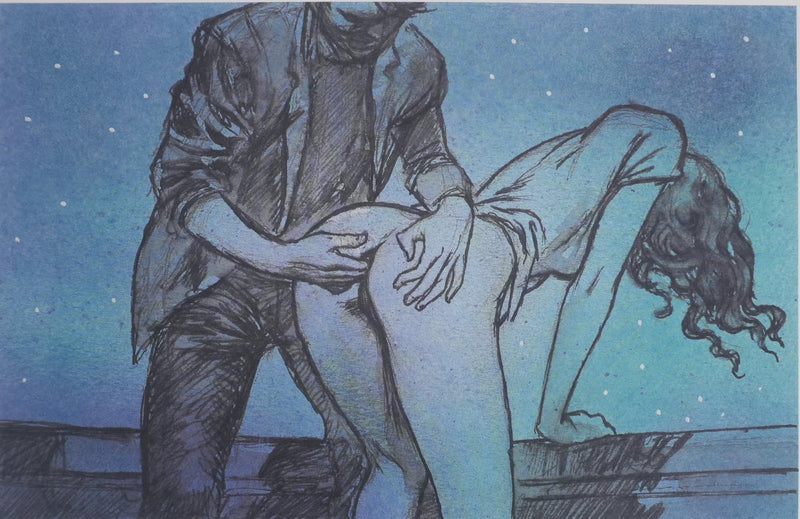 Milo MANARA : Passion nocturne, Lithographie originale signée