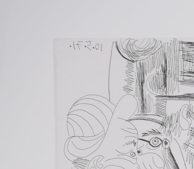 Pablo PICASSO : Les 156, La Maison Tellier. L’arrivée des clients, Gravure originale signée