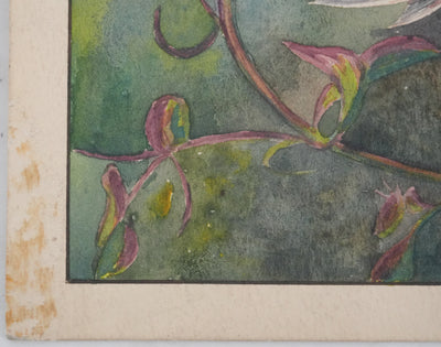 Fernand ANGEL : Carassin doré (télescope, queue en voile et bigarré), Aquarelle originale signée