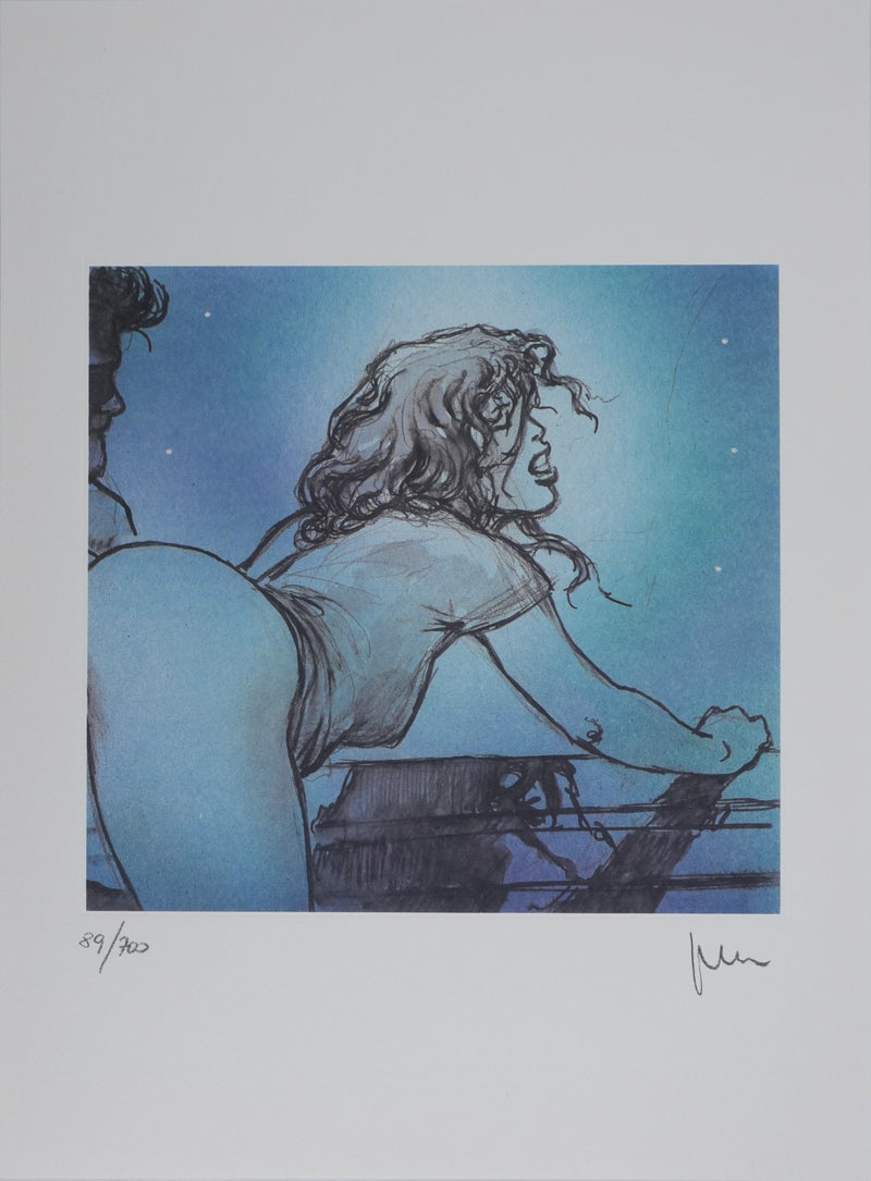 Milo MANARA : Moment passionnel, Lithographie originale signée