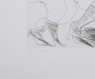 Pablo PICASSO : Les 156, La Maison Tellier. La Fête de la patronne. Degas derrière une vitre, Gravure originale signée