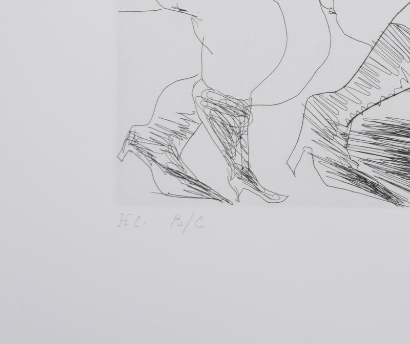 Pablo PICASSO : Les 156, La Maison Tellier. La Fête de la patronne. Degas derrière une vitre, Gravure originale signée