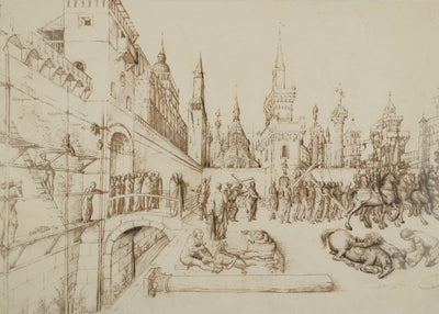 Jacopo BELLINI : Portement de la Croix, Lithographie