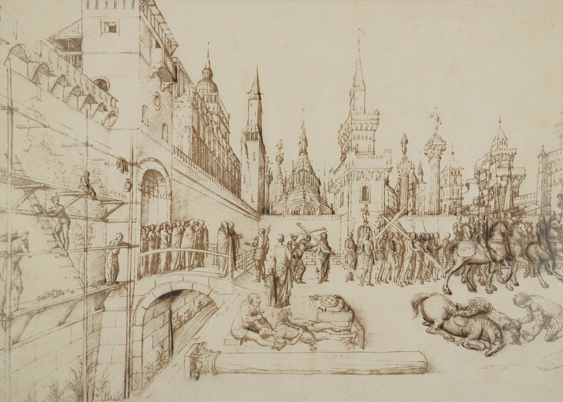 Jacopo BELLINI : Portement de la Croix, Lithographie