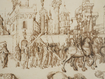 Jacopo BELLINI : Portement de la Croix, Lithographie