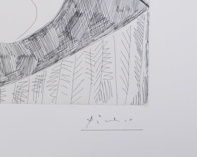 Pablo PICASSO : Les 156, Maison close, bavardages…, Gravure originale signée