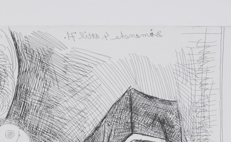 Pablo PICASSO : Les 156, Maison close, bavardages…, Gravure originale signée