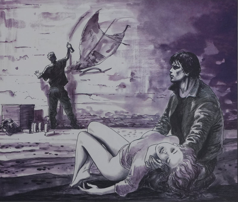 Milo MANARA : Le graffiti, Lithographie originale signée