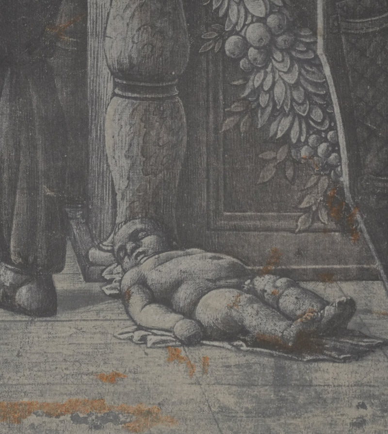 Andrea MANTEGNA : Le jugement de Salomon, Lithographie