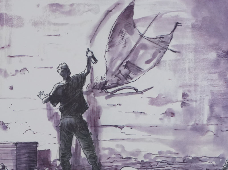 Milo MANARA : Le graffiti, Lithographie originale signée