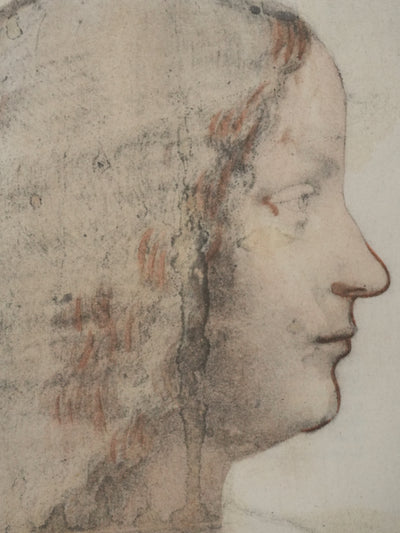 Leonard DE VINCI : Portrait d'Isabelle d'Este, Lithographie