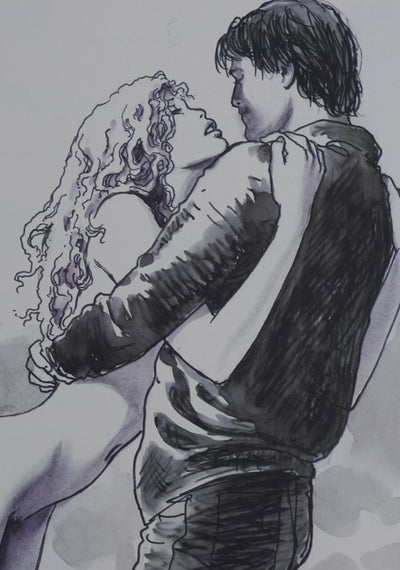Milo MANARA : L'amour naissant, Lithographie originale signée