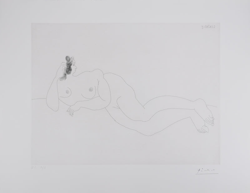 Pablo PICASSO : Les 156, Odalisque, Gravure originale signée