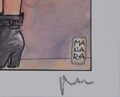 Milo MANARA : Le miroir, Lithographie originale signée