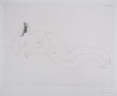 Pablo PICASSO : Les 156, Odalisque, Gravure originale signée