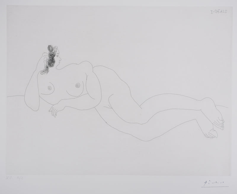 Pablo PICASSO : Les 156, Odalisque, Gravure originale signée