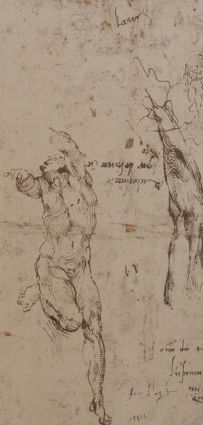 Michel-Ange BUONARROTI : Etude d'un corps, Lithographie