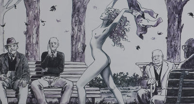 Milo MANARA : Ipsi Exhibitionniste, Lithographie originale signée