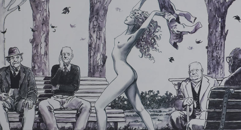 Milo MANARA : Ipsi Exhibitionniste, Lithographie originale signée