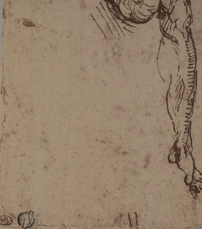 Michel-Ange BUONARROTI : Etude d'un corps, Lithographie