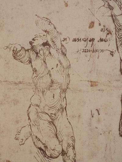 Michel-Ange BUONARROTI : Etude d'un corps, Lithographie