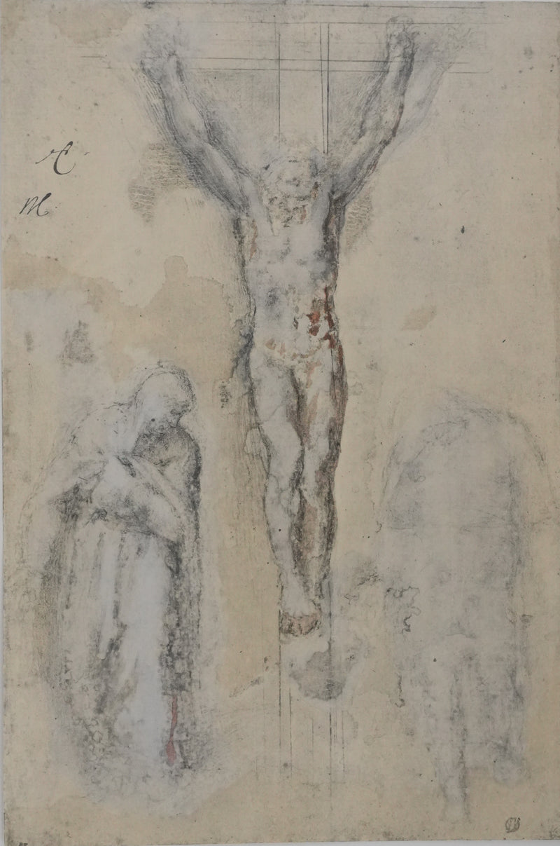 Michel-Ange BUONARROTI : Le Christ sur la croix, Lithographie