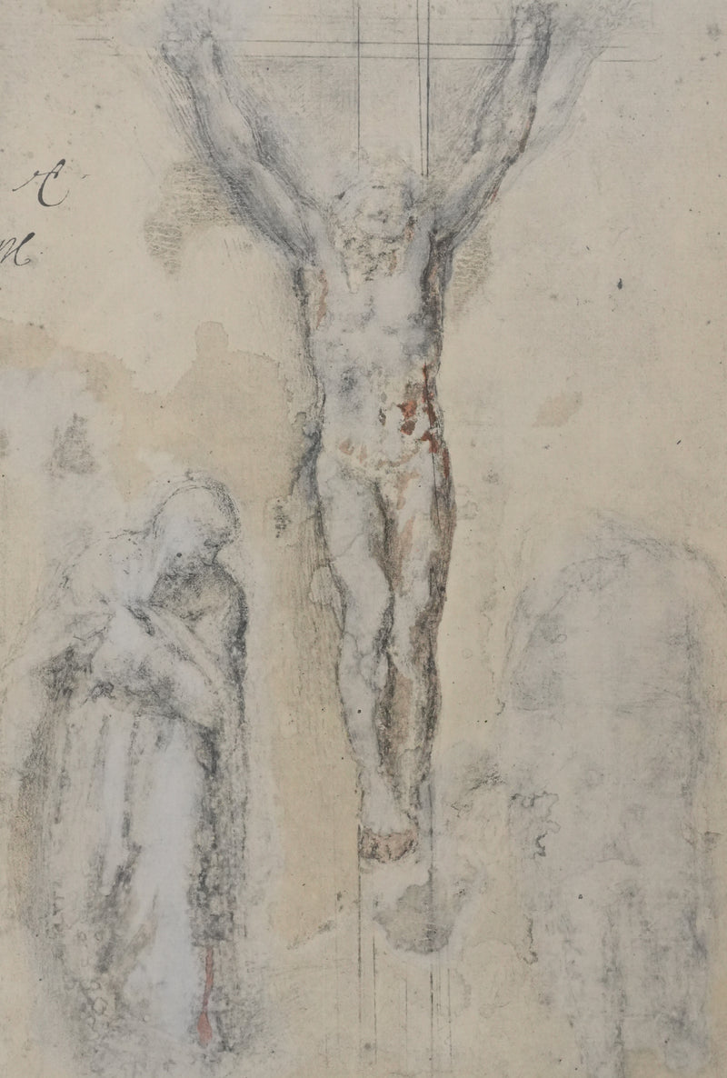 Michel-Ange BUONARROTI : Le Christ sur la croix, Lithographie