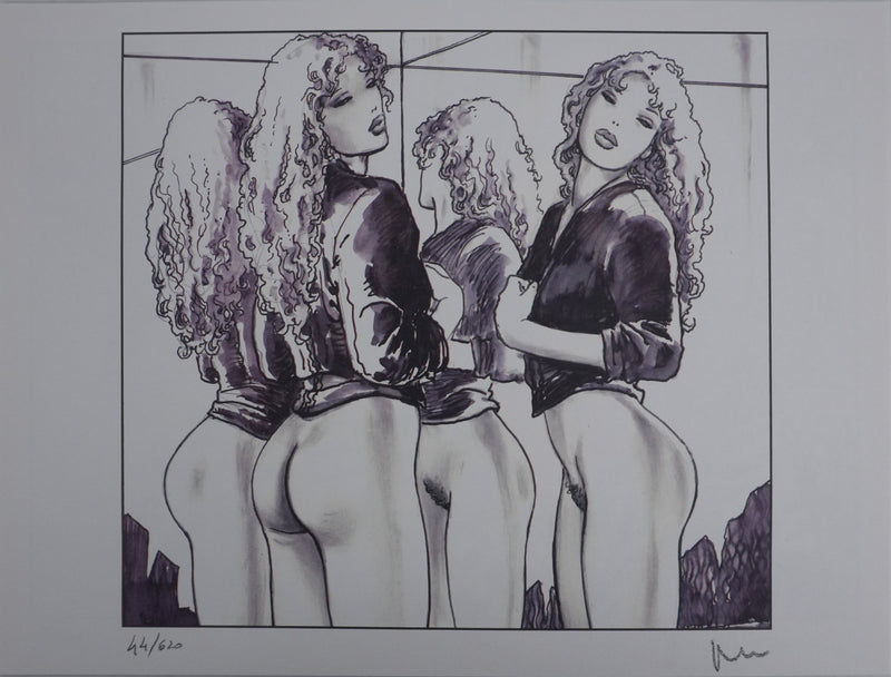 Milo MANARA : Le reflet du désir, Lithographie originale signée