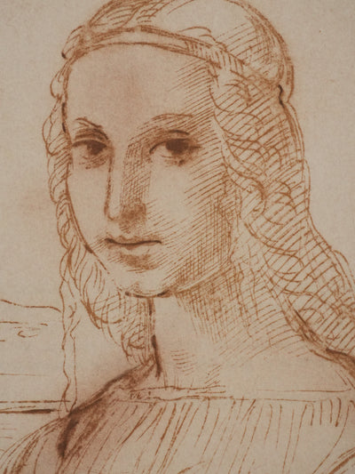 Raphael SANZIO : Portrait d'une d'une femme, Lithographie