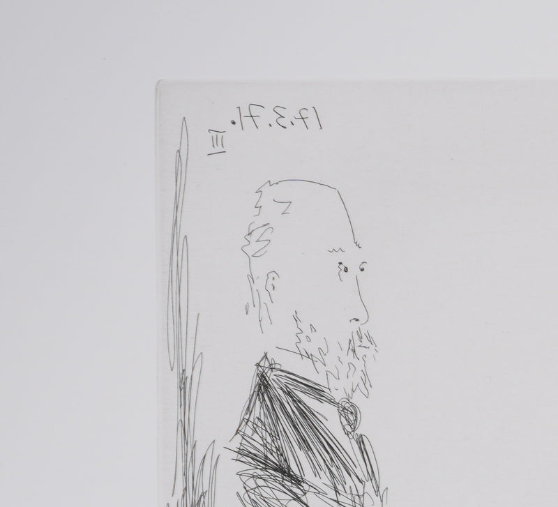 Pablo PICASSO : Les 156, Degas, Célestine et trois filles…, Gravure originale signée