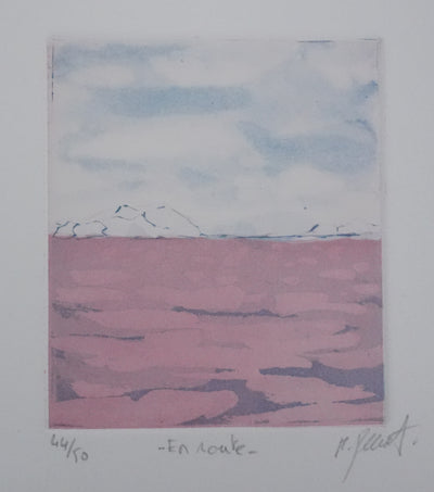 Matthieu PERRAMANT : En route, Gravure originale signée