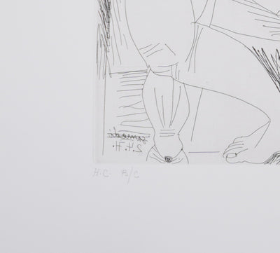 Pablo PICASSO : Les 156, Degas imaginant. Scène de séduction entre deux filles…, Gravure originale signée