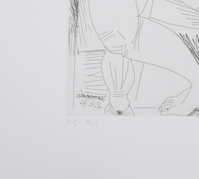 Pablo PICASSO : Les 156, Degas imaginant. Scène de séduction entre deux filles…, Gravure originale signée