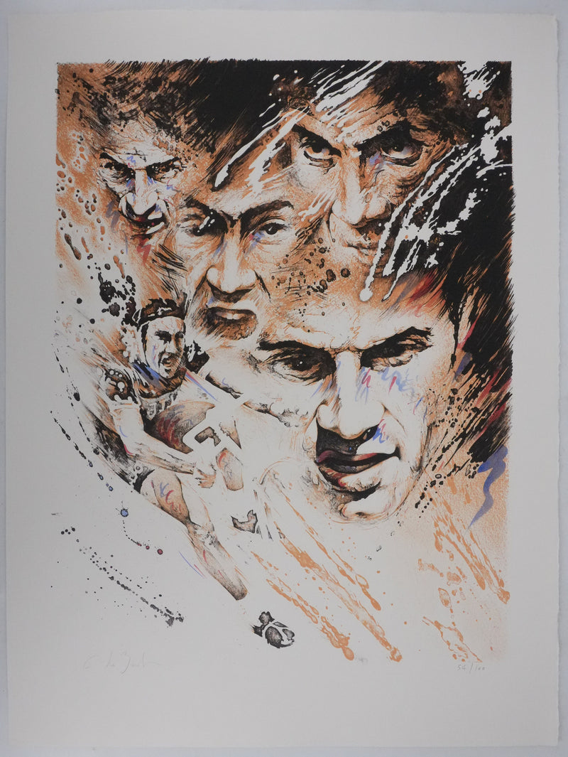 Claude LE BOUL : Le cycliste, Lithographie originale signée