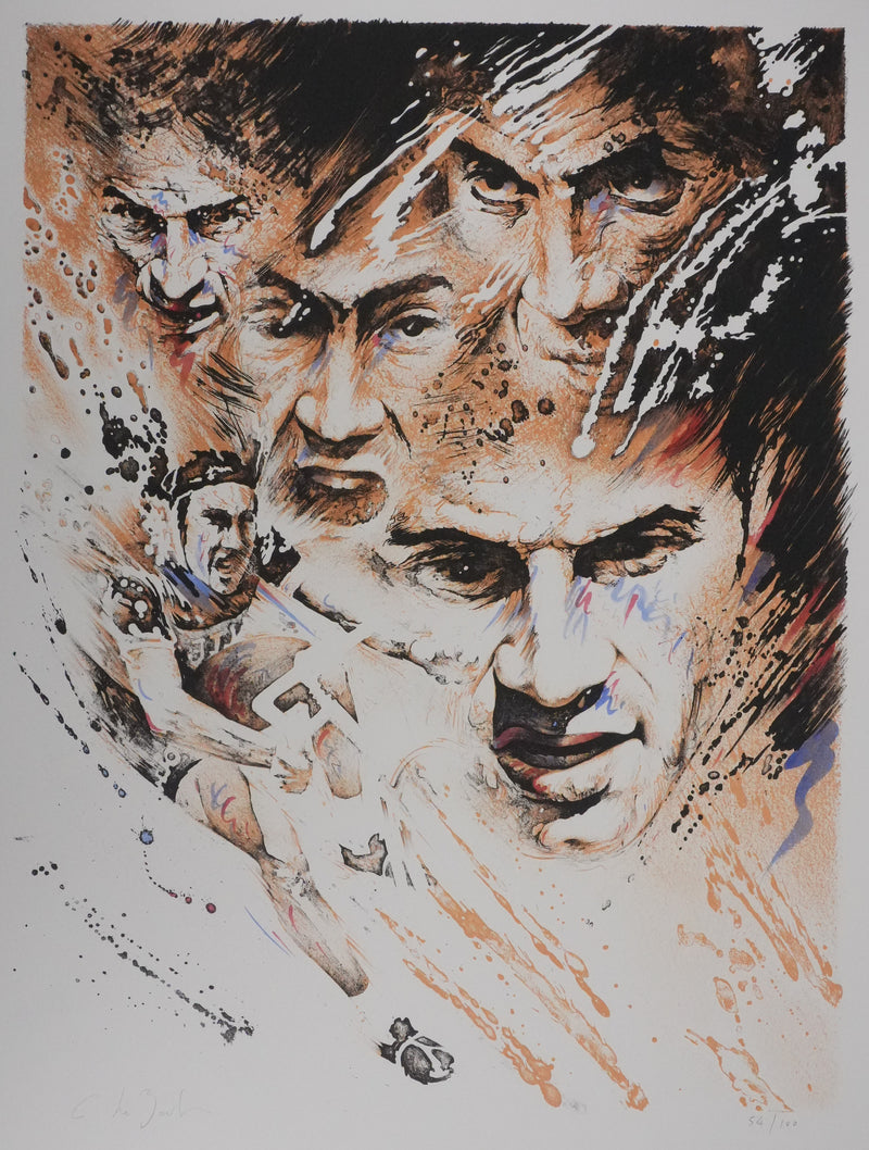 Claude LE BOUL : Le cycliste, Lithographie originale signée