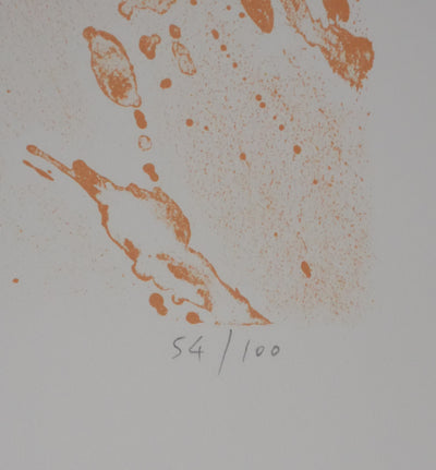 Claude LE BOUL : Le cycliste, Lithographie originale signée