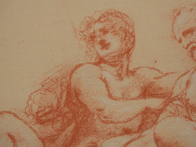 Antonio Allegri CORREGGIO : Deux apôtres aux putti, Lithographie