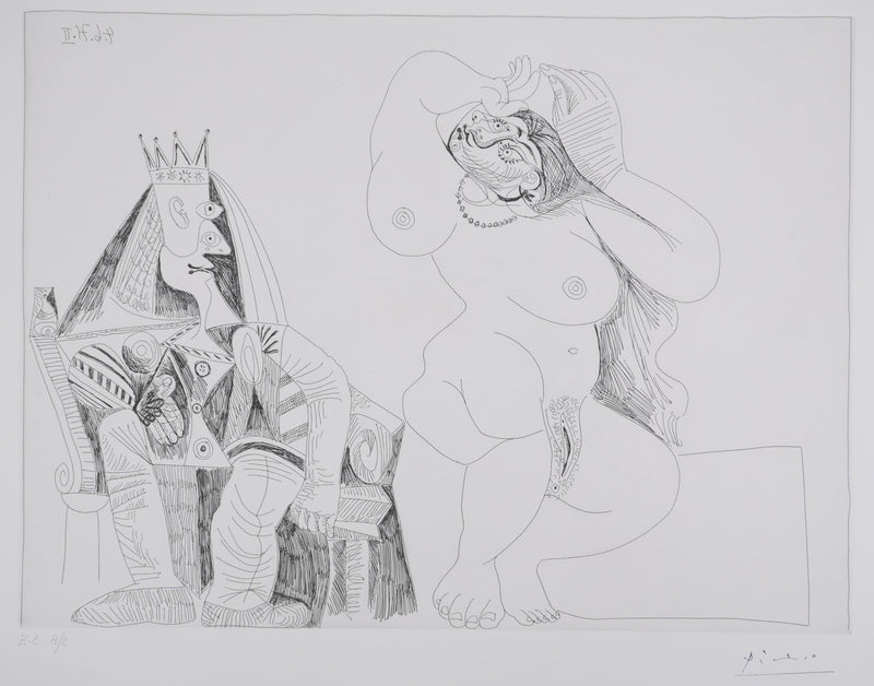 Pablo PICASSO : Les 156, Salomé dansant pour Hérode, Gravure originale signée